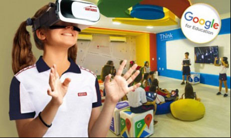 O Antares é a primeira escola particular do Ceará a firmar parceria com a Google para implantação do projeto Learning Space Google for Education 