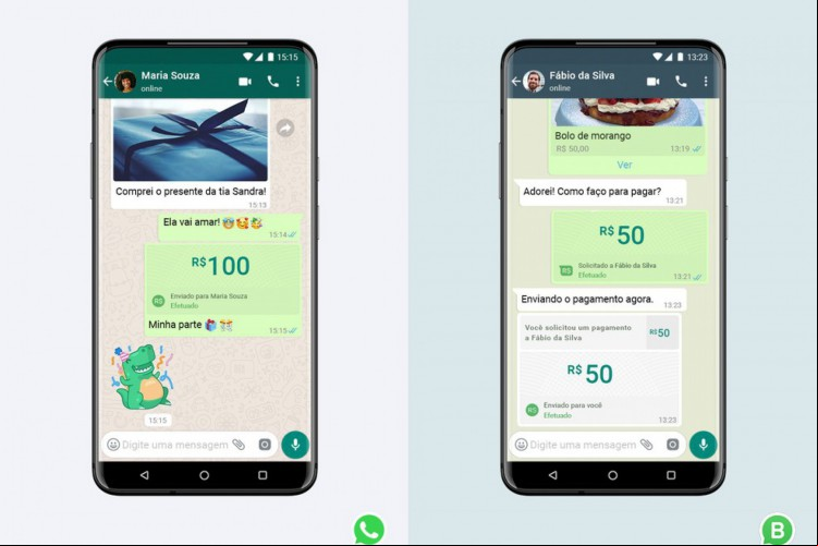 A ferramenta de transferência de recursos pelo WhatsApp, por enquanto, está disponível apenas para pessoas físicas