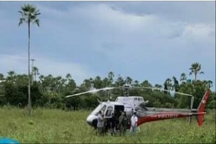 Helitero teve de fazer pouso não programado após tripulante deixar celular cair em área de mata
