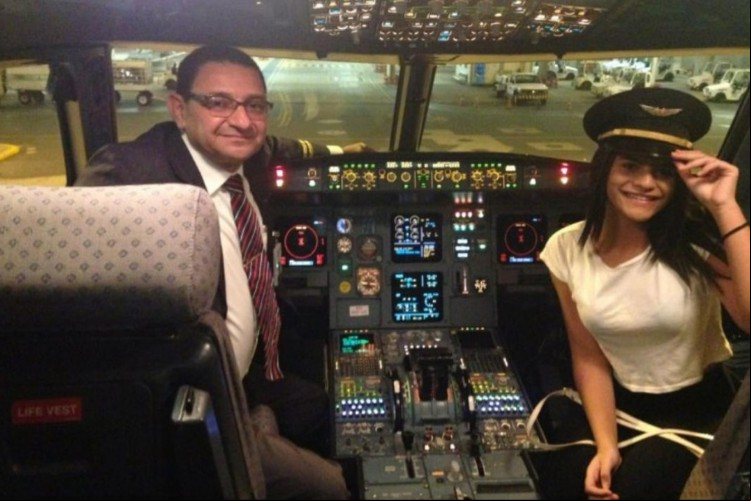 Piloto Geraldo Medeiros Júnior e a filha Vitória Medeiros, de 19 anos