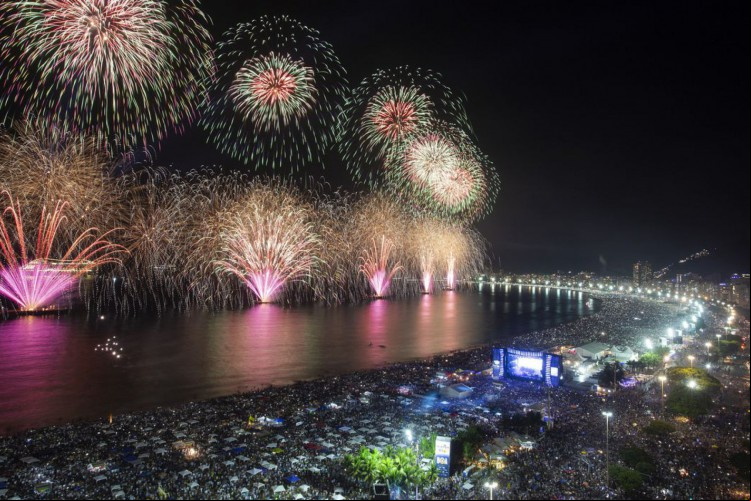 Queima de fogos na praia de Copacabana, Réveillon Rio 2019