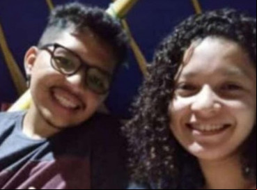Casal Matheus Alves Varela e Sabrina Rodrigues de Abreu, ambos de 22 anos, foi encontrado morto dentro do carro 