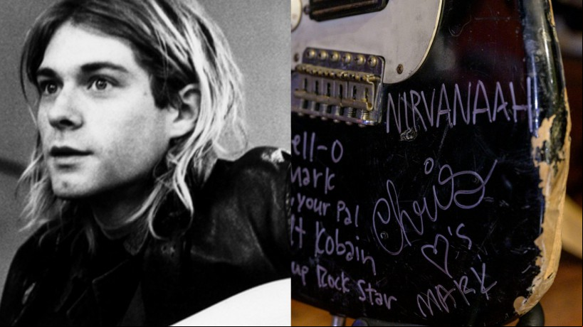 Guitarra destruída por Kurt Cobain foi leiloada por quase R$ 3 milhões
