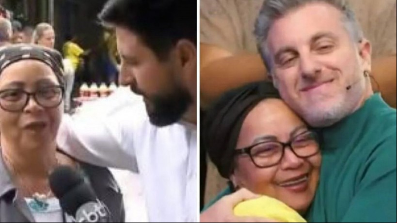 Luciano Huck exibe link do SBT durante programa dominical na Globo