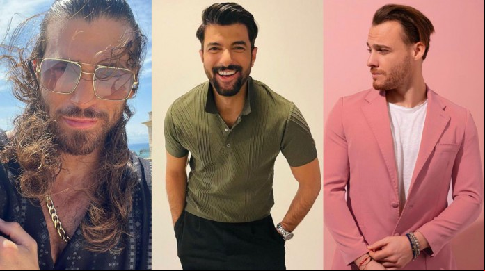 Conheça três intérpretes de protagonistas em novelas turcas. Da esquerda para direita, Can Yaman, Engin Akyürek e Kerem Bürsin Conheça três intérpretes de protagonistas em novelas turcas. Da esquerda para direita, Can Yaman, Engin Akyürek e Kerem Bürsin