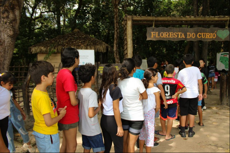 Trilha na floresta do Curió foi atração para crianças Trilha na floresta do Curió foi atração para crianças