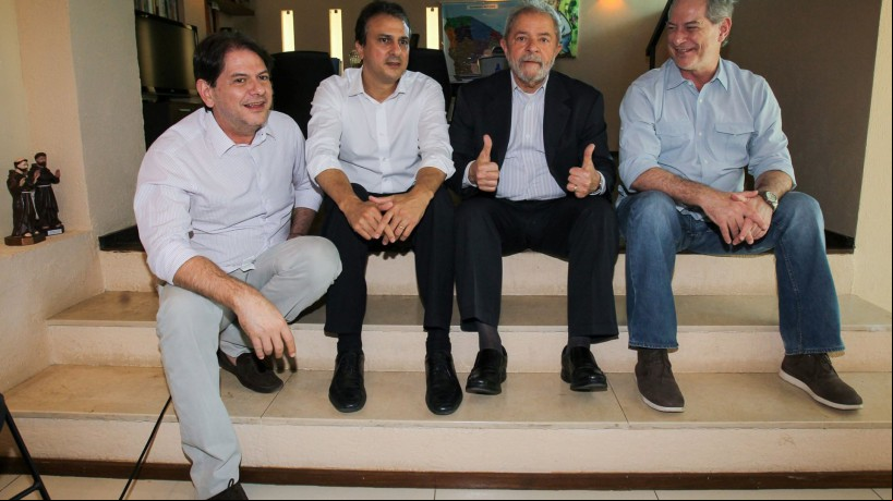 Cid Gomes, Camilo Santana, Lula e Ciro Gomes, em 2016
