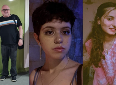 ￼O PROFESSOR Franzé Alencar e as alunas Ana Bárbara Óliver Sales e Aanchal Joshi 