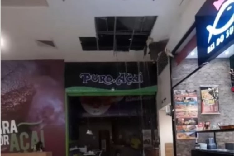 Chuvas danificaram a estrutura de dois shoppings, pelo menos: North Shopping e Centerum