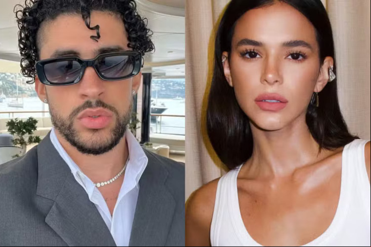 Rapper porto-riquenho Bad Bunny e a atriz brasileira Bruna Marquezine foram vistos juntos em