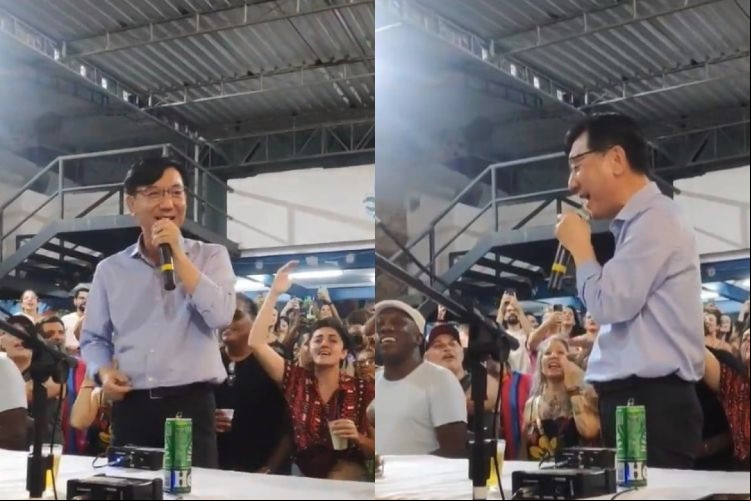 Embaixador sul-coreano apareceu esta semana cantando