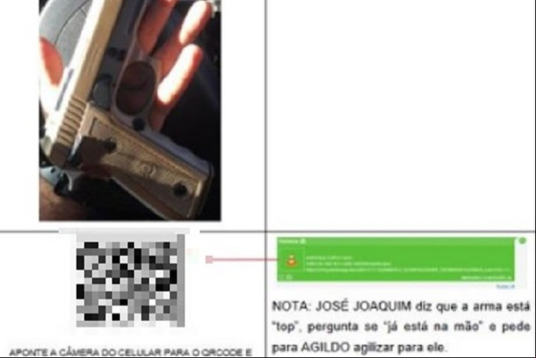 Trecho do relatório elaborado pela Draco que registrou oferta de arma de fogo a homem apontado como chefe de uma facção criminosa