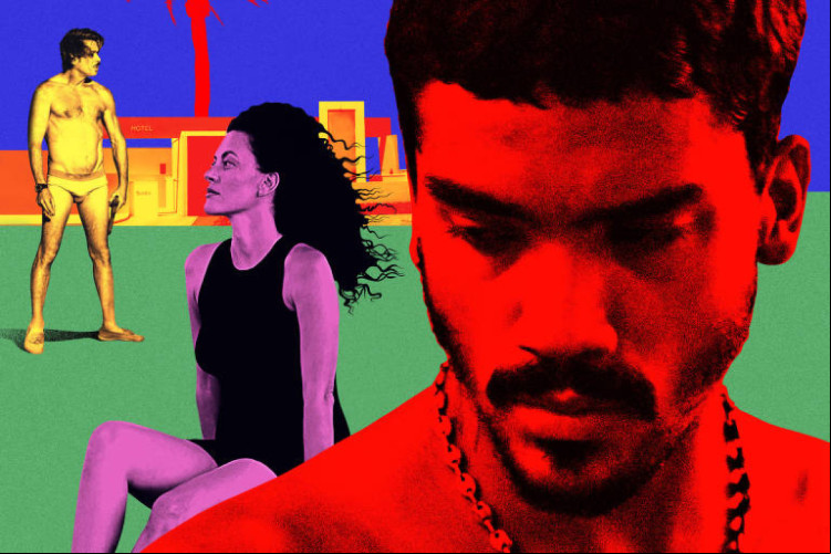 Fábio Assunção, Nataly Rocha e Iago Xavier em pôster do filme 'Motel Destino', de Karim Aïnouz