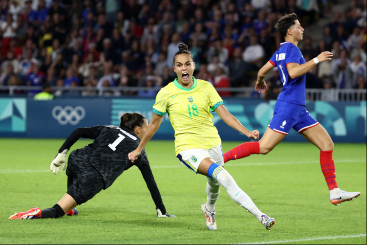 Gabi Portilho marcou o gol do triunfo do Brasil diante da França nas Olimpíadas de Paris-2024 pelas Olimpíadas de Paris-2024.