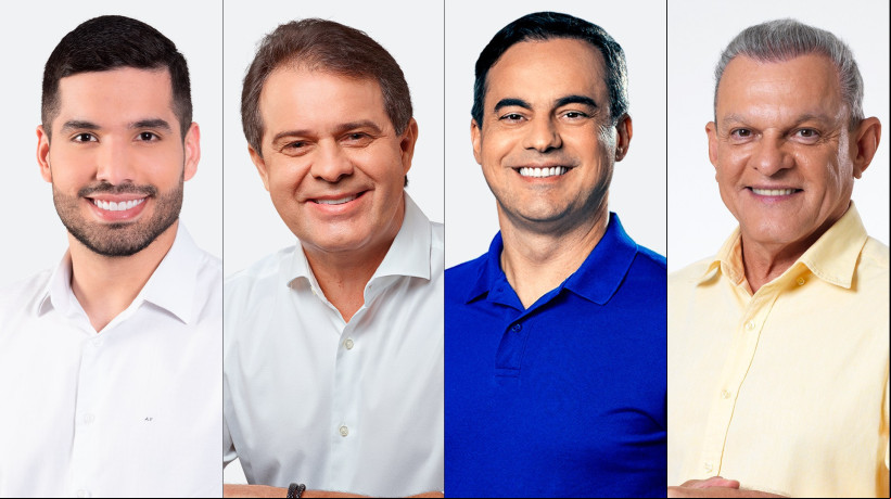 CANDIDATOS a prefeito de Fortaleza, André Fernandes, Evandro Leitão, Capitão Wagner e José Sarto
