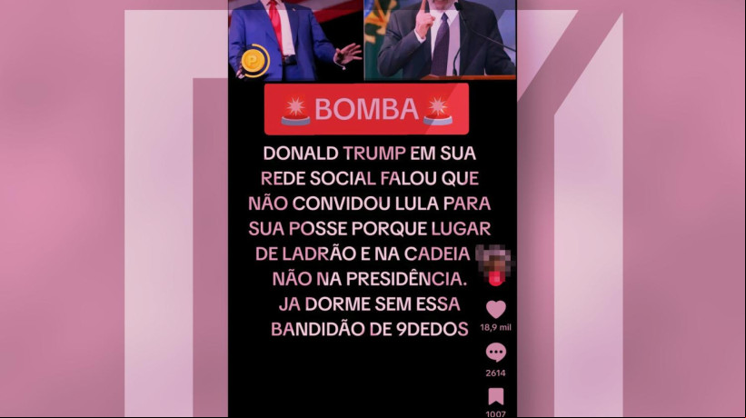 Trump agradeceu aos eleitores apenas em um discurso, no qual o presidente Lula não foi citado