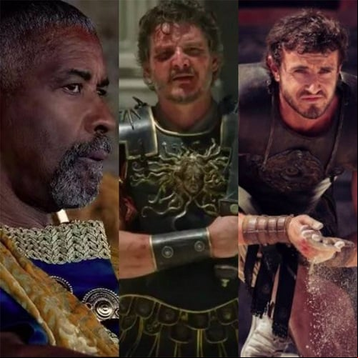 A história de Gladiador 2 se a 16 anos depois do primeiro filme e conta com uma leva de novos personagens.