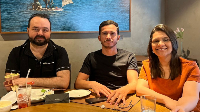 Vereador Wellington Saboia (à esquerda na foto) e os suplentes Lucas e Dayane; todos filiados ao Podemos