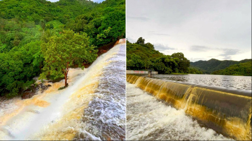 Açude de Tijuquinha atinge capacidade máxima e sangra pela primeira vez no ano