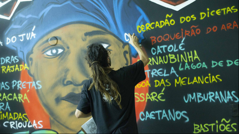 Espaço Experimental Educativo do Museu de Arte Contemporânea do Ceará recebe oficina de grafite