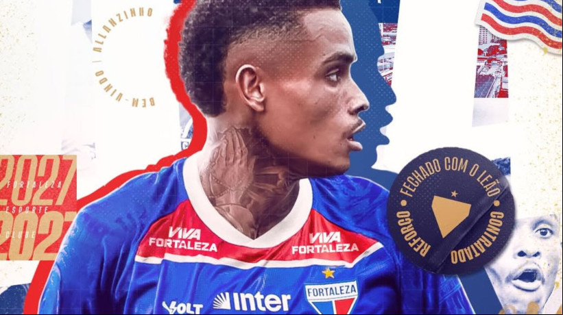 Anuncio da contratação do atacante Allanzinho pelo Fortaleza