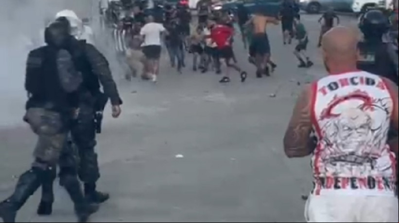 Batalhão de Policiamento de Choque (BPChoque) prendeu 14 pessoas por brigas nos arredores da Arena Castelão antes da partida entre Ceará e São Paulo