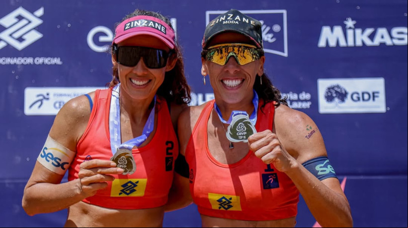 A dupla Taiana e Talita venceu as campeãs olímpicas Duda e Ana Patrícia na etapa de Brasília do Circuito Brasileiro de Vôlei de Praia.