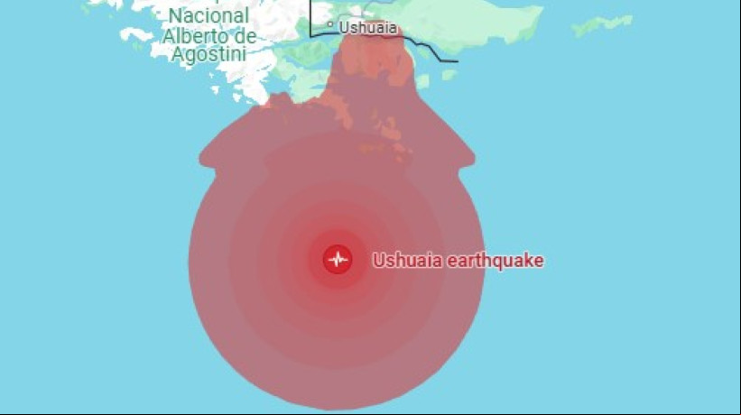 O tremor aconteceu às 8h58min e também foi sentido próximo a costa da Argentina