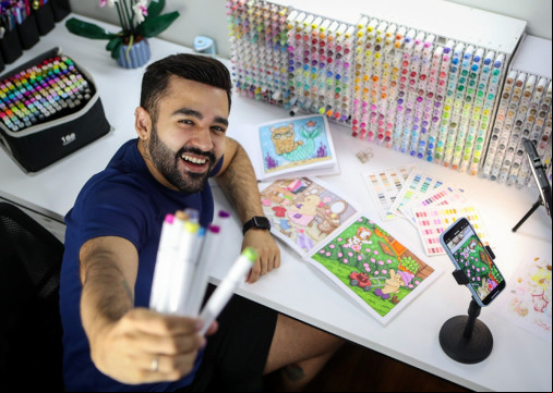Lucas Medeiros vai ensinar técnicas de pintura dos Bobbie Goods