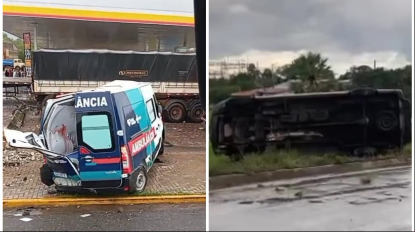 AmbulÃ¢ncias se envolveram em acidentes na tarde deste domingo, 25, com pouco tempo de diferenÃ§a, na BR-222 