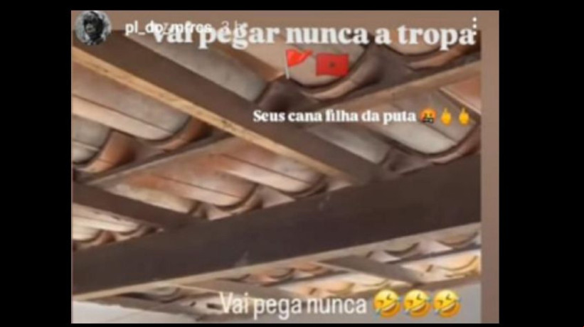 Publicação que teria sido feita por Rafael Nóbrega de Sousa em sua conta no Instagram zombando e atacando policiais civis que buscavam cumprir um mandado judicial no bairro Siqueira, em Fortaleza