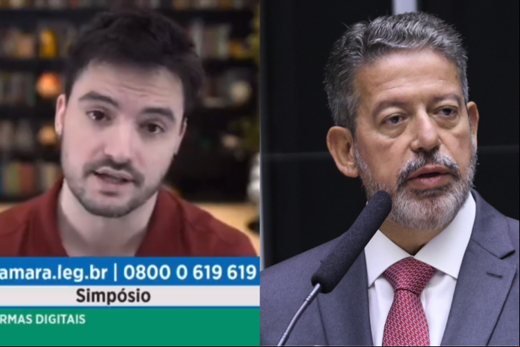Influenciador Felipe Neto e presidente da Câmara Federal, deputado Arthur Lira (PP-AL)